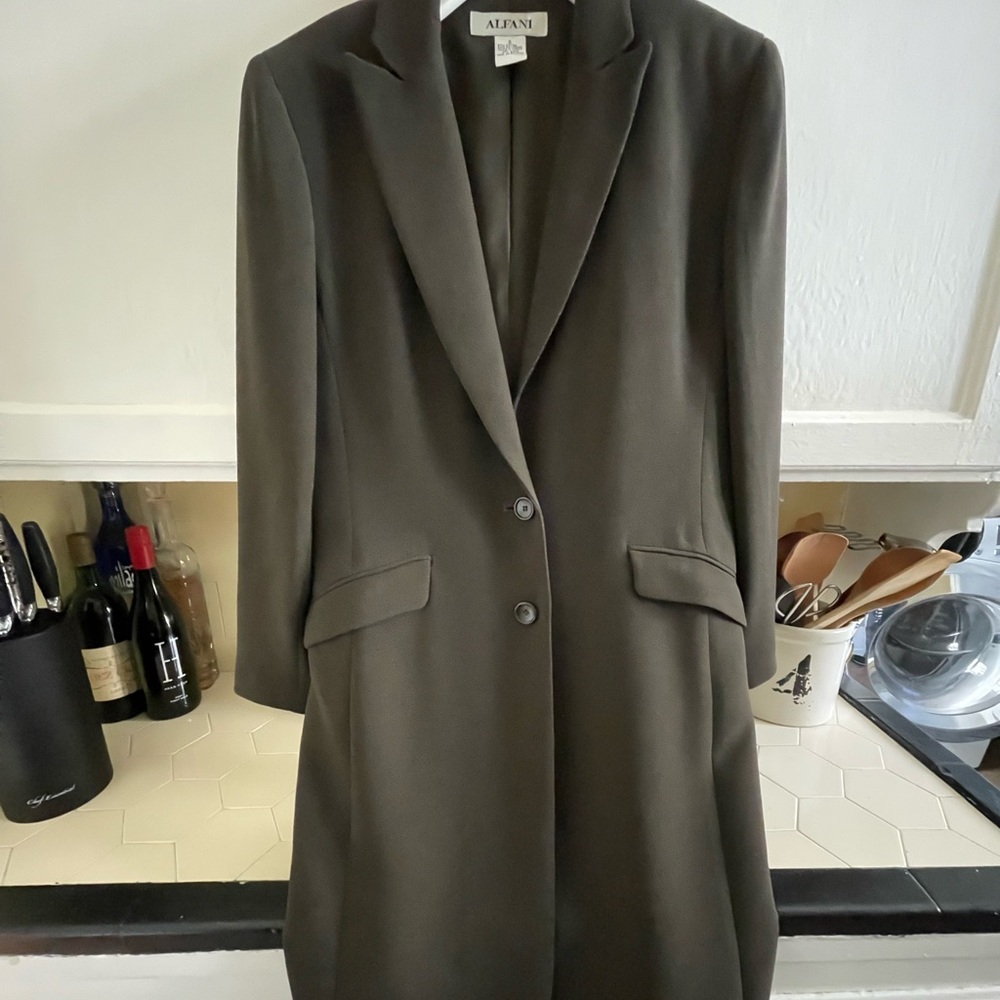 Alfani Women's olive green duster jacket